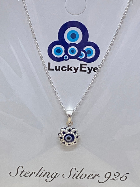 925 Evil Eye Sterling Silver Necklace #9517