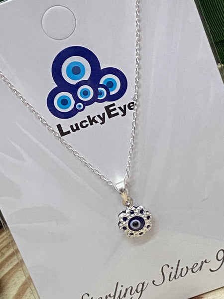 925 Evil Eye Sterling Silver Necklace #9517