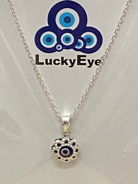925 Evil Eye Sterling Silver Necklace #9517
