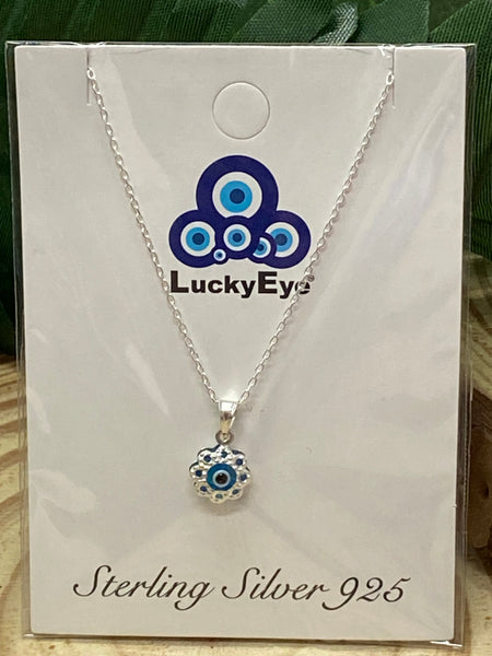 925 Evil Eye Sterling Silver Necklace #9517
