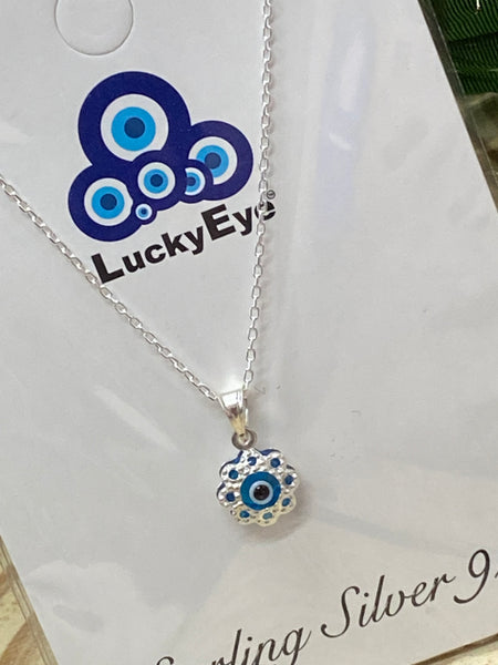925 Evil Eye Sterling Silver Necklace #9517