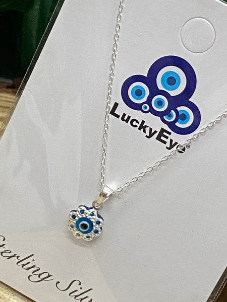 925 Evil Eye Sterling Silver Necklace #9517