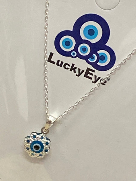 925 Evil Eye Sterling Silver Necklace #9517
