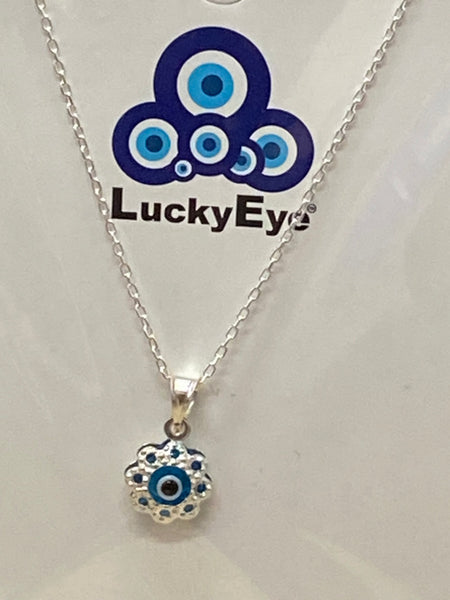 925 Evil Eye Sterling Silver Necklace #9517