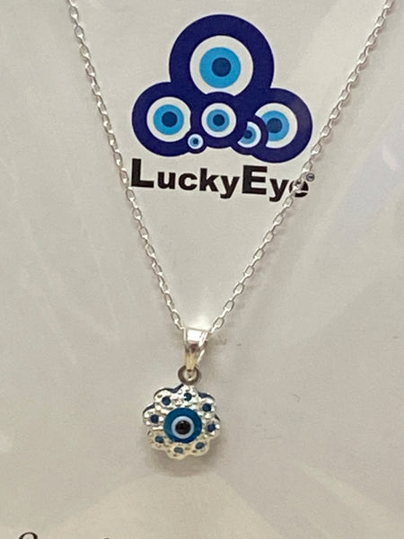 925 Evil Eye Sterling Silver Necklace #9517