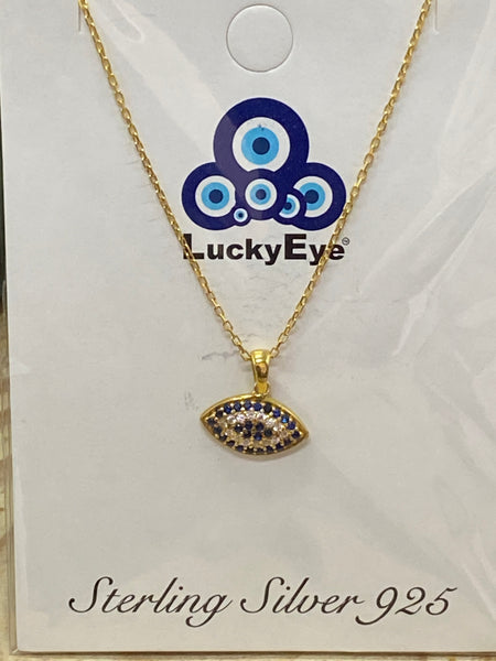 925 Evil Eye Sterling Silver  Necklace #9959