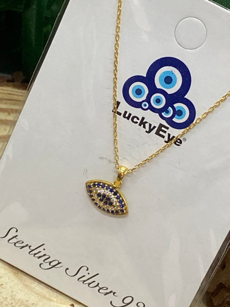 925 Evil Eye Sterling Silver  Necklace #9959