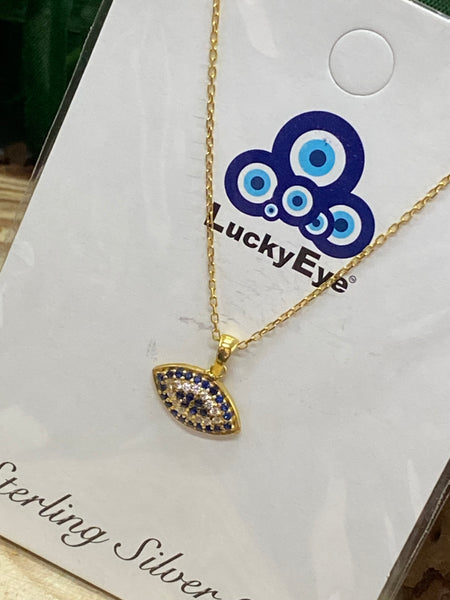 925 Evil Eye Sterling Silver  Necklace #9959