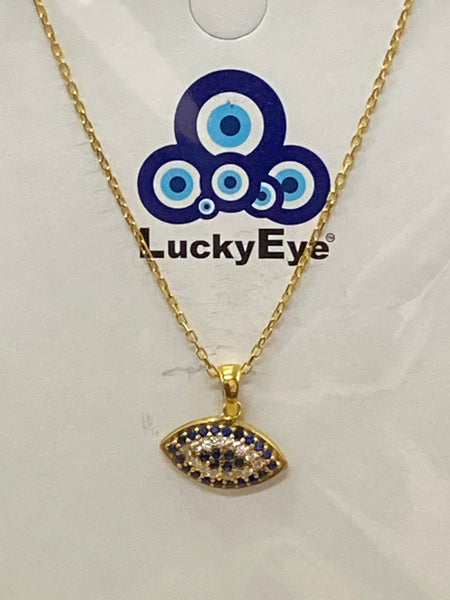 925 Evil Eye Sterling Silver  Necklace #9959