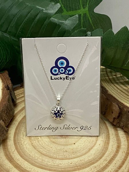 925 Evil Eye Sterling Silver Necklace #9512
