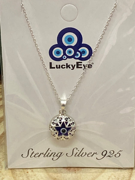 925 Evil Eye Sterling Silver Necklace #9512