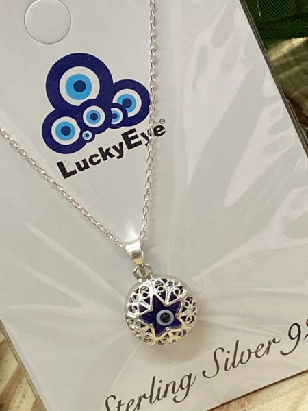 925 Evil Eye Sterling Silver Necklace #9512