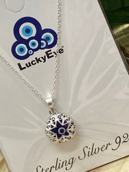 925 Evil Eye Sterling Silver Necklace #9512