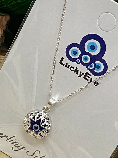 925 Evil Eye Sterling Silver Necklace #9512