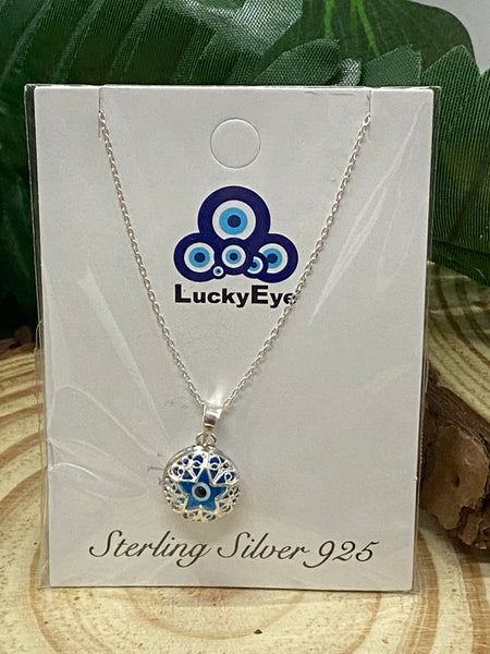 925 Evil Eye Sterling Silver Necklace #9512