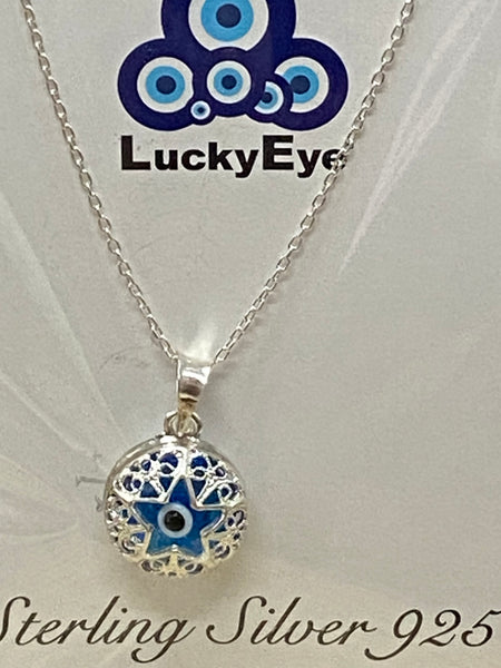 925 Evil Eye Sterling Silver Necklace #9512