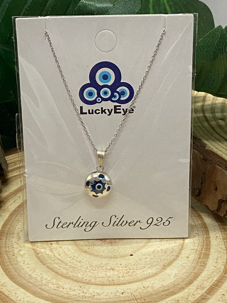 925 Evil Eye Sterling Silver Necklace #9506