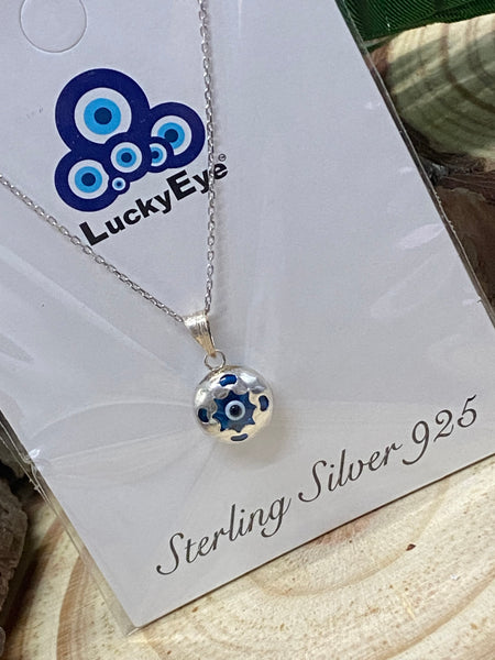 925 Evil Eye Sterling Silver Necklace #9506