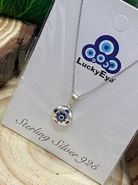 925 Evil Eye Sterling Silver Necklace #9506
