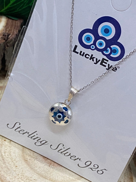 925 Evil Eye Sterling Silver Necklace #9506