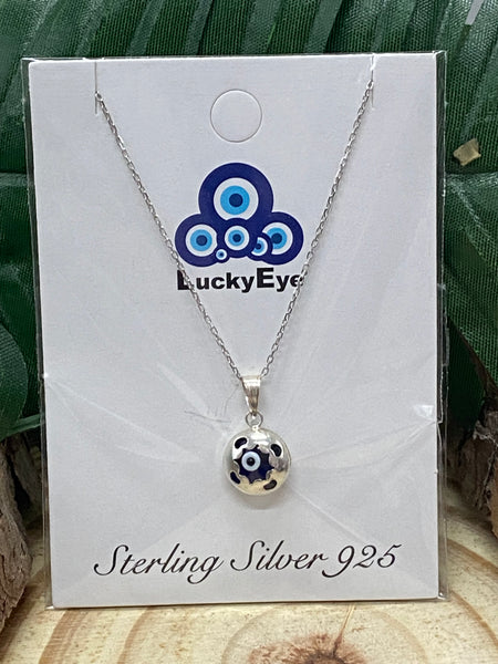 925 Evil Eye Sterling Silver Necklace #9506