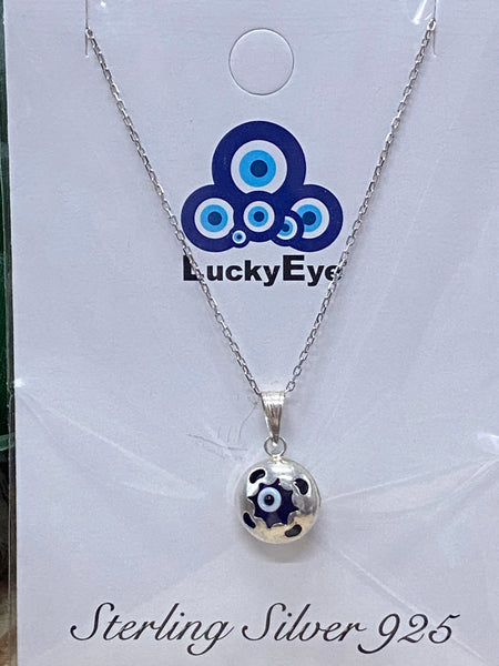 925 Evil Eye Sterling Silver Necklace #9506