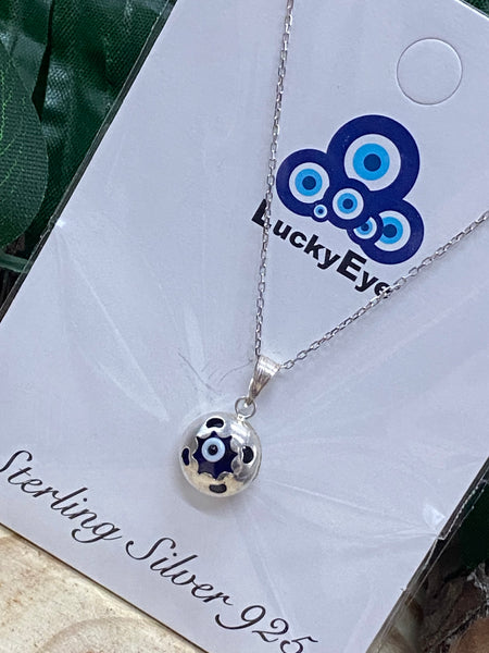 925 Evil Eye Sterling Silver Necklace #9506