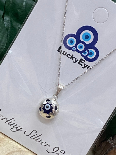 925 Evil Eye Sterling Silver Necklace #9506