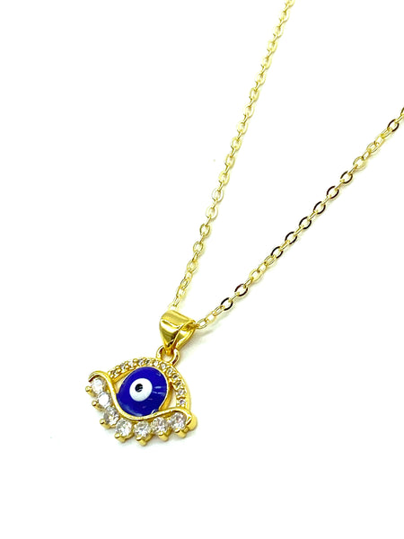 Crystal  Evil Eye Necklace #3705
