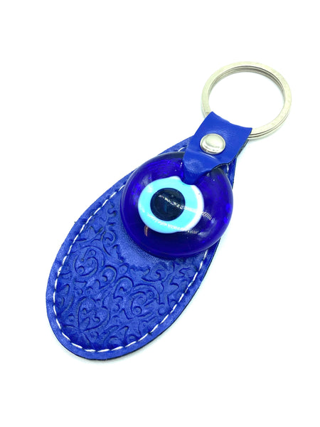 Evil Eye Leather Key chain # 1006