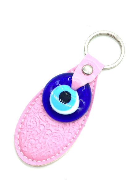 Evil Eye Leather Key chain # 1006