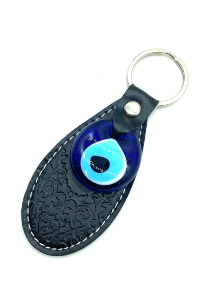 Evil Eye Leather Key chain # 1006