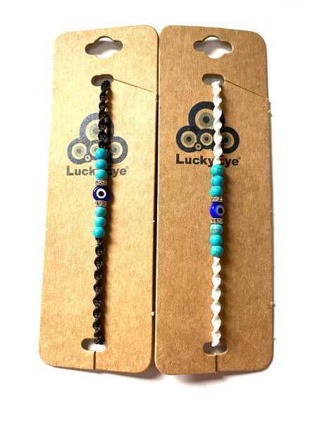 Evil Eye small bead makrome Bracelet #2605