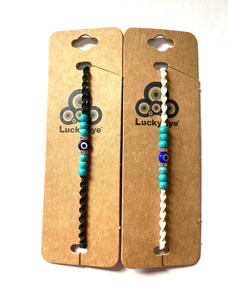 Evil Eye small bead makrome Bracelet #2605