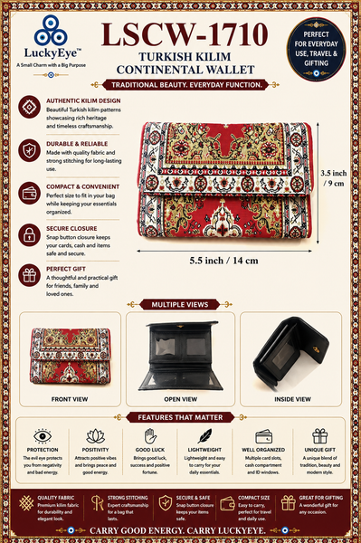 Turkish Kilim  Continental Wallet  LSCW-1710