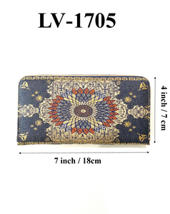 Turkish Kilim Zip-around Continental Wallet  LW-1705