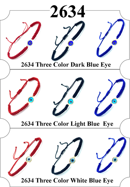 Classic LuckyEyeThree Color Macrome Bracelet #2634