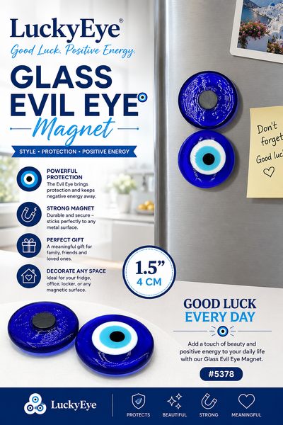Glass Evil Eye Magnet #5378