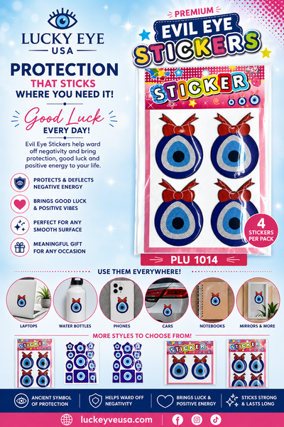 Evil Eye Pack Sticker Vinyl Waterproof Sticker Decal Car Laptop Wall Window Bumper Sticker