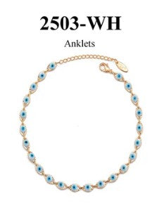 #2503 LuckyEye Gold Plated Anklet