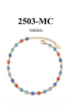 #2503 LuckyEye Gold Plated Anklet