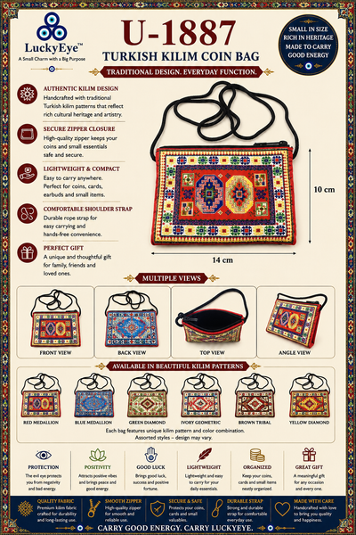 Turkish Kilim Coin Bag  U-1887