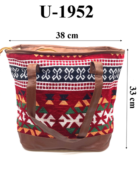 Turkish Kilim Tote Bag  U-1952