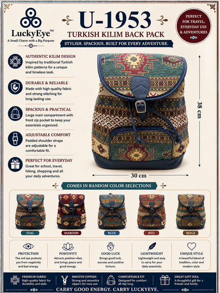 Turkish Kilim  Back Packs U-1953