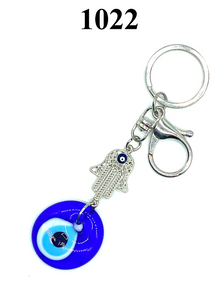 Lucky Hamsa Keychain Evil Eye Keyring #1022