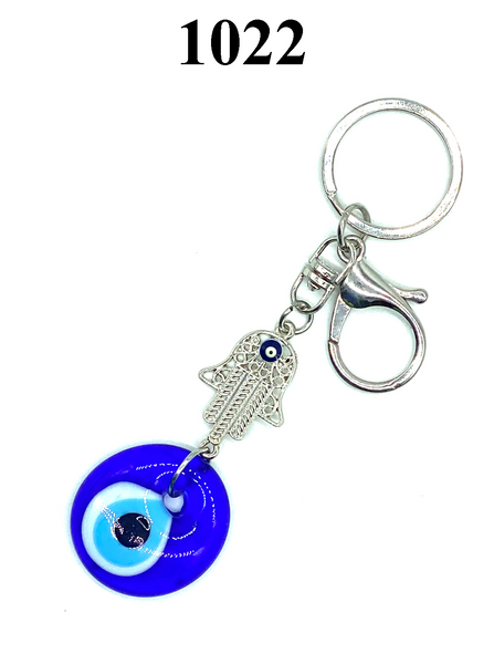Lucky Hamsa Keychain Evil Eye Keyring #1022