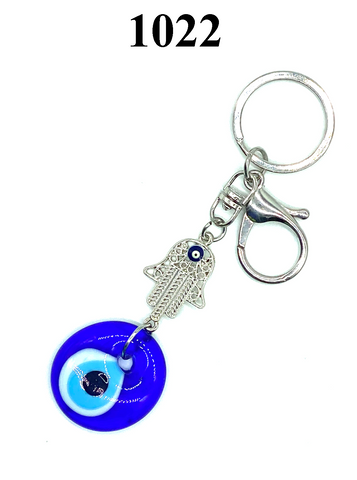 Lucky Hamsa Keychain Evil Eye Keyring #1022
