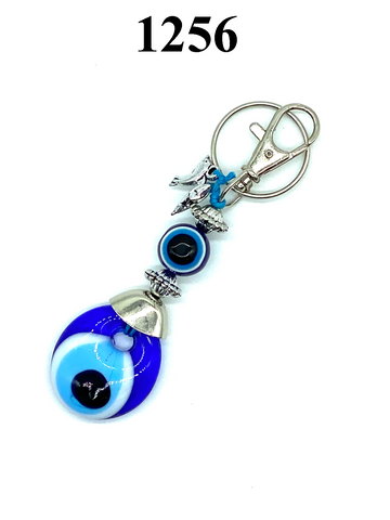 Evil Eye Mini Dolphins Key Chain #1256