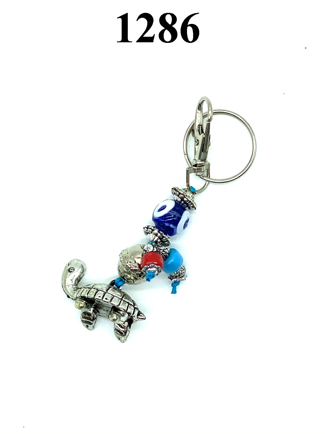 Evil Eye Turtle Eye Bead Keychain   #1286
