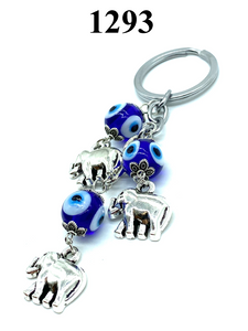 Evil Eye Elephant Key Chain  #1293